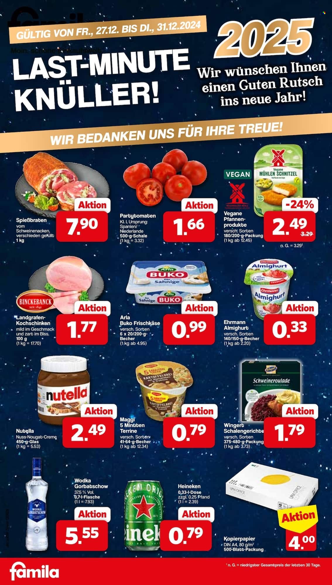 famila Prospekte  - 27.12.2024 - 31.12.2024. Seite 1