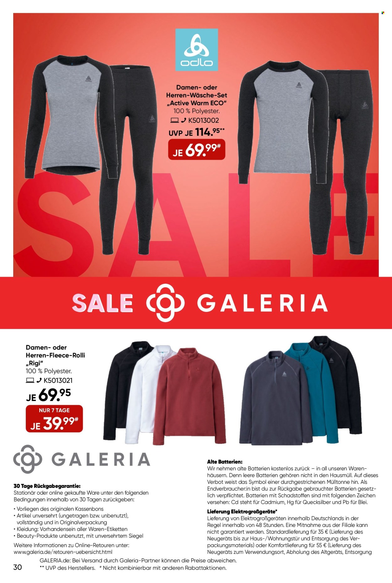 GALERIA Karstadt Kaufhof Prospekte  - 27.12.2024 - 1.01.2025. Seite 30