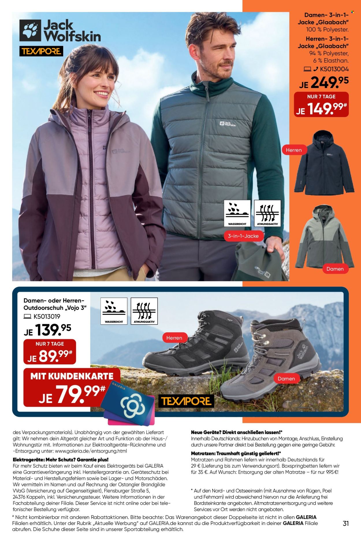 GALERIA Karstadt Kaufhof Prospekte  - 27.12.2024 - 1.01.2025. Seite 31