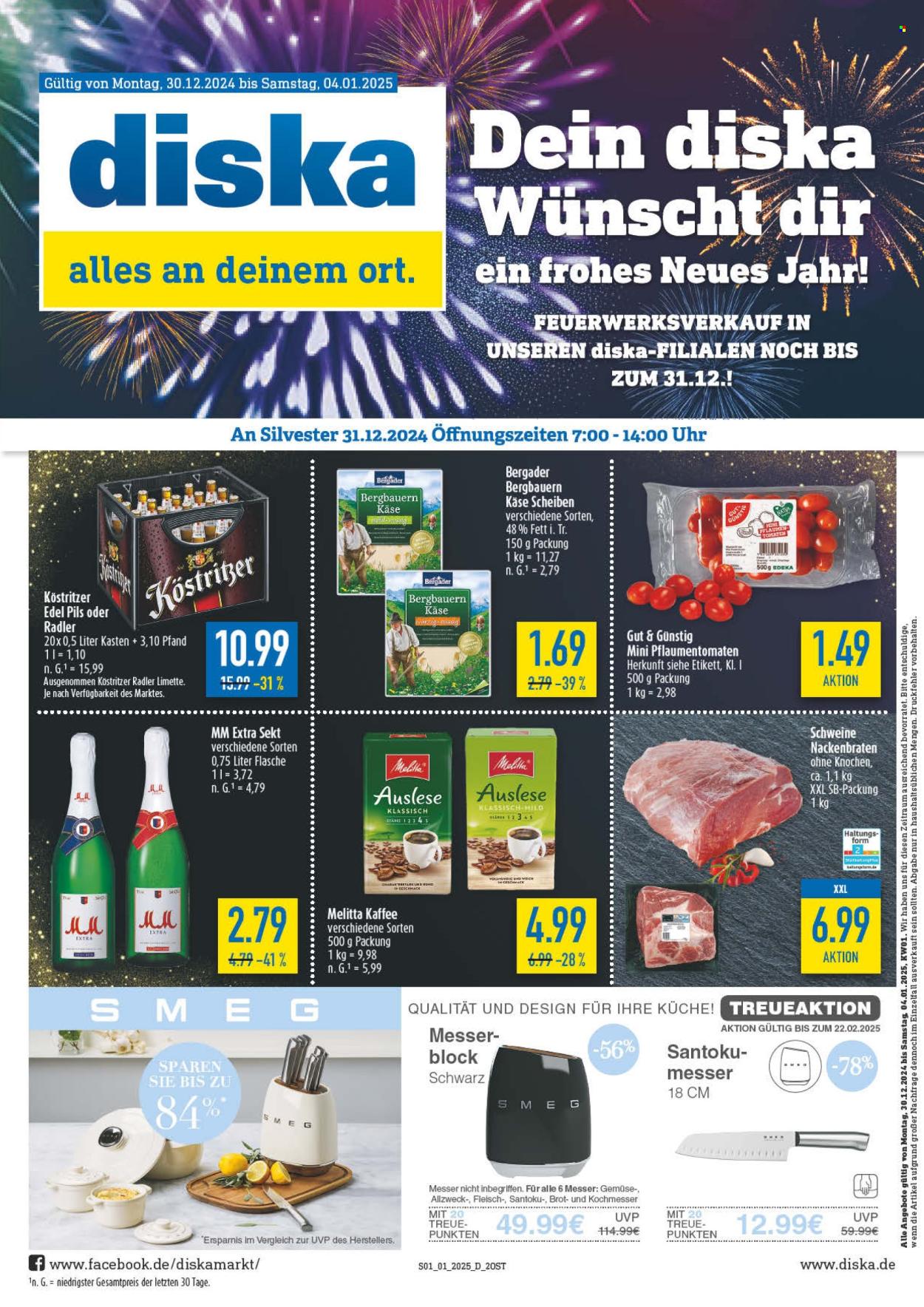 Diska Prospekte  - 30.12.2024 - 4.01.2025. Seite 1
