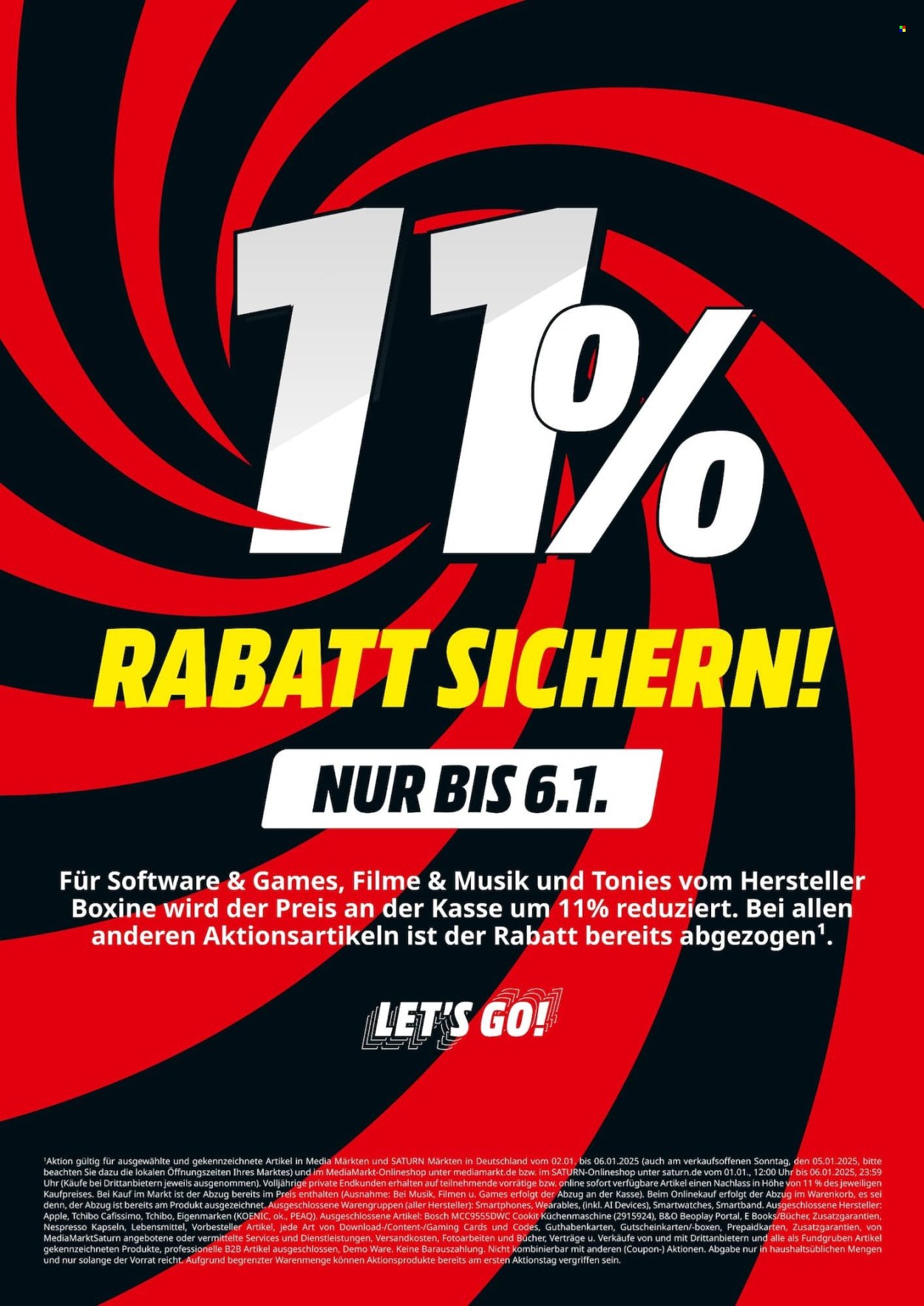 MediaMarkt Prospekte  - 2.01.2025 - 6.01.2025. Seite 1