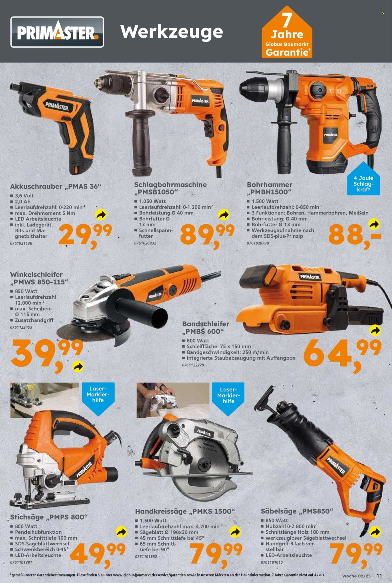 Globus Baumarkt Prospekte  - 6.01.2025 - 11.01.2025. Seite 11