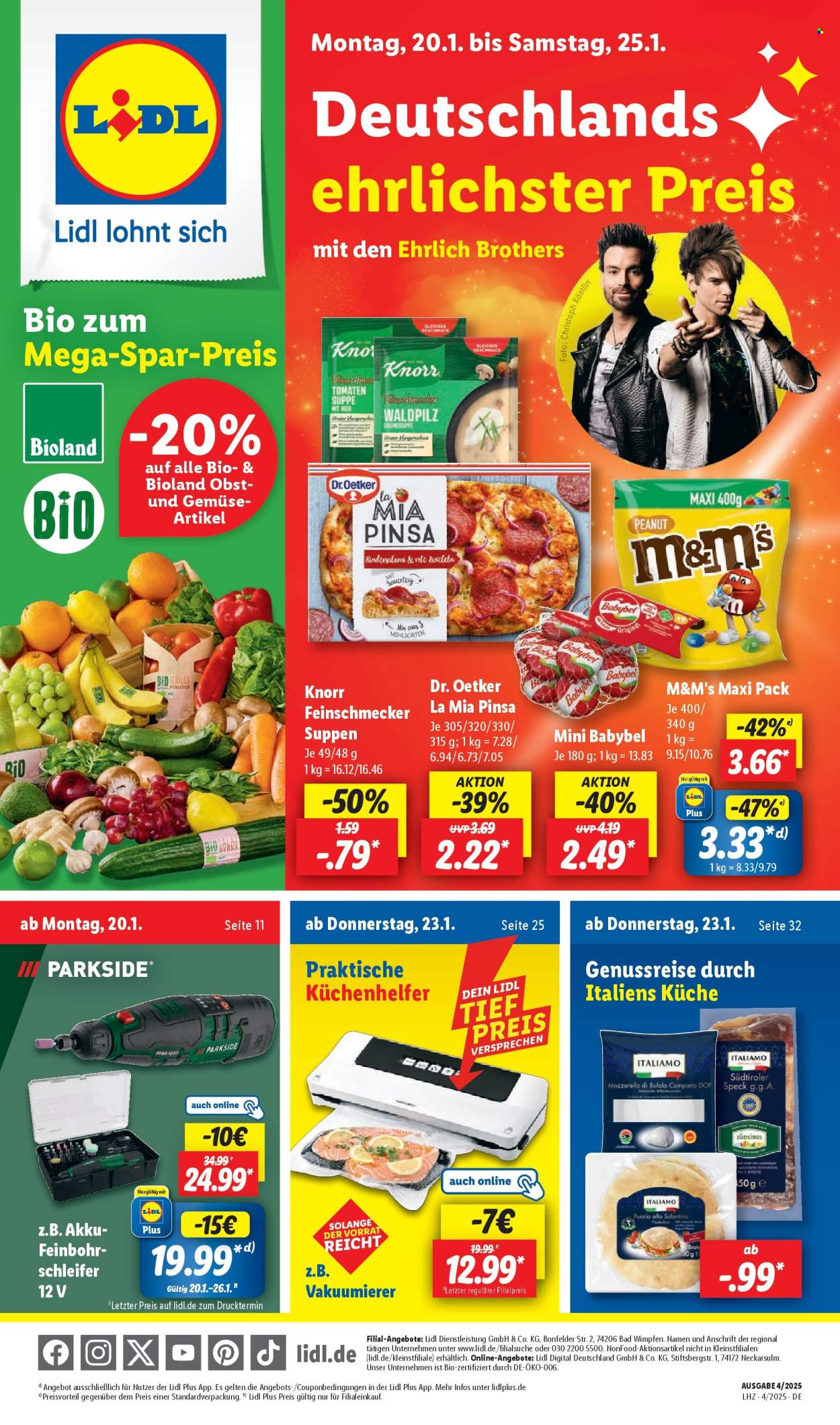 Lidl Prospekte  - 20.01.2025 - 25.01.2025. Seite 1
