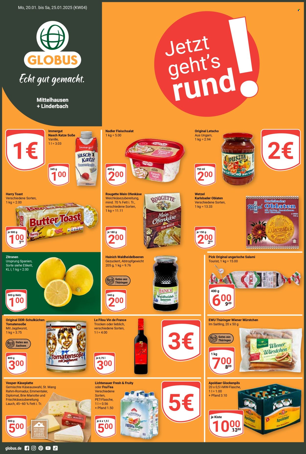Globus Prospekte  - 20.01.2025 - 25.01.2025. Seite 1
