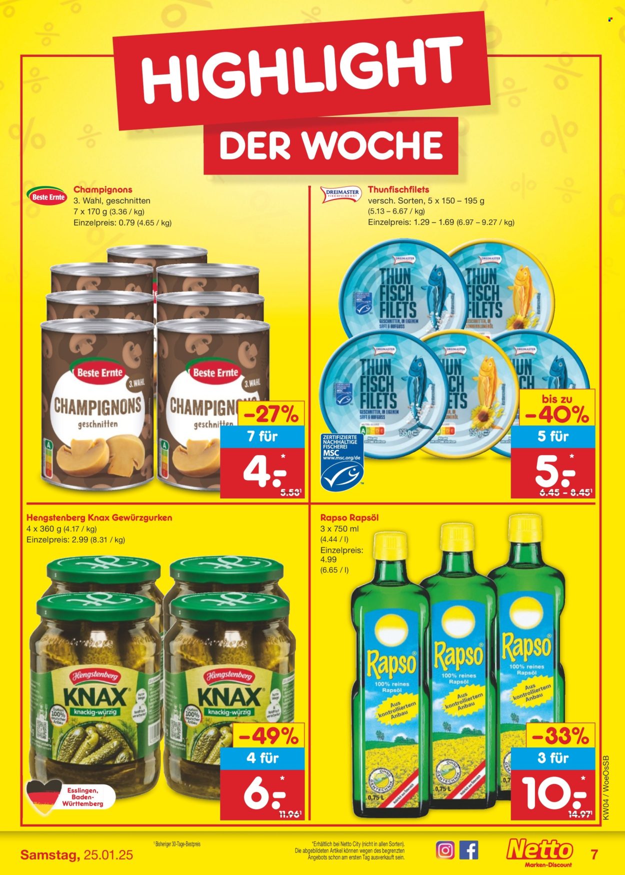 Netto Marken-Discount Prospekte  - 20.01.2025 - 25.01.2025. Seite 7