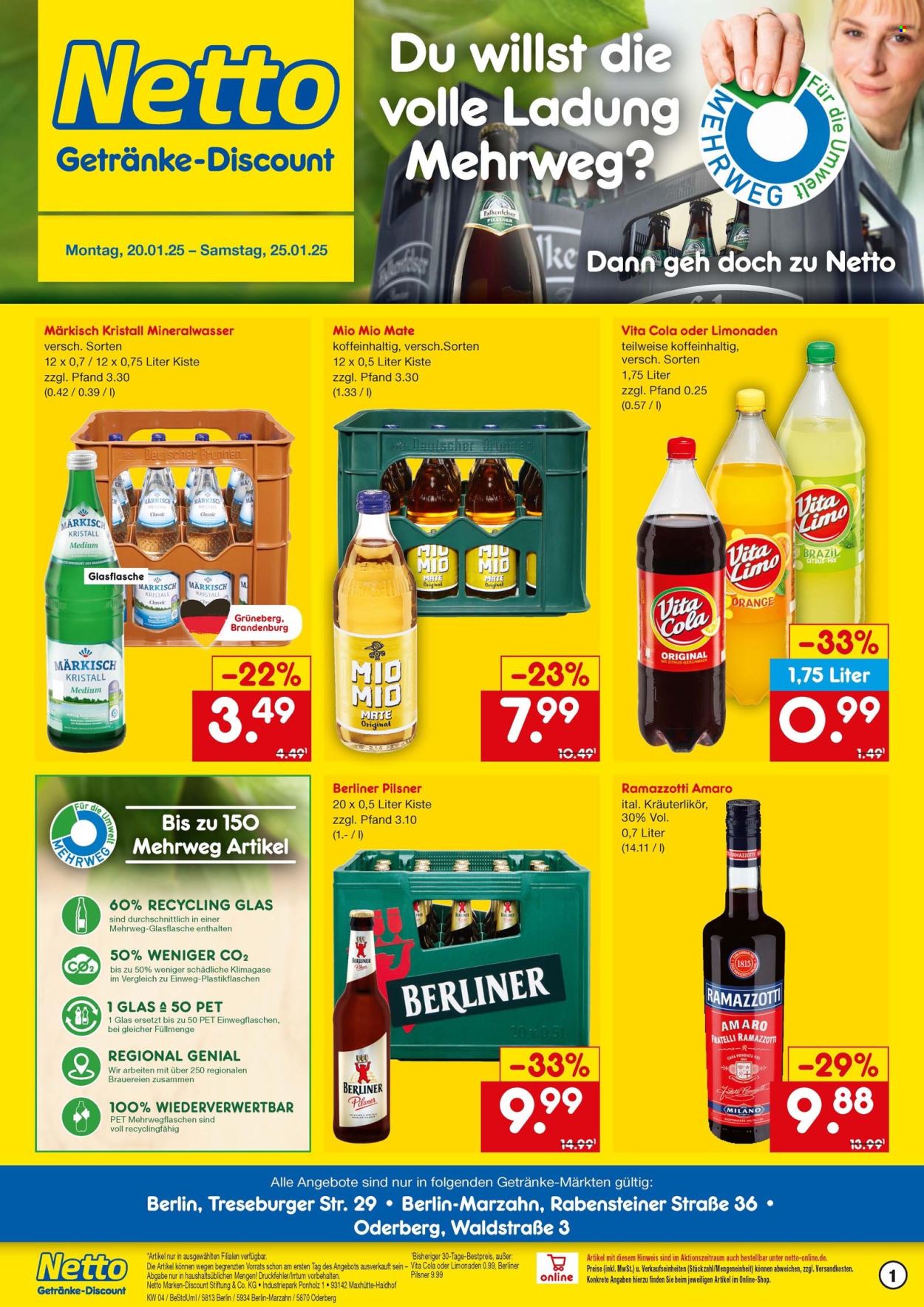 Netto Marken-Discount Prospekte  - 20.01.2025 - 25.01.2025. Seite 1