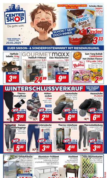 Prospekte CENTERSHOP - 20.01.2025 - 25.01.2025.