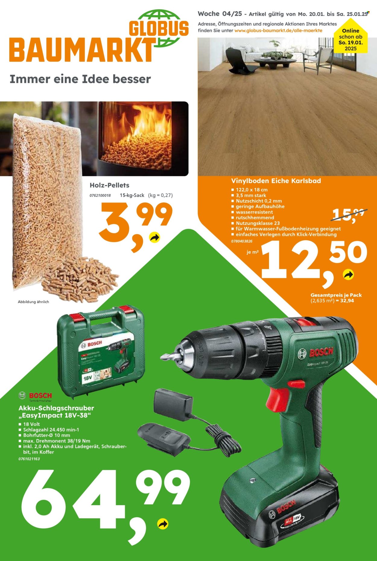 Globus Baumarkt Prospekte  - 20.01.2025 - 25.01.2025. Seite 1