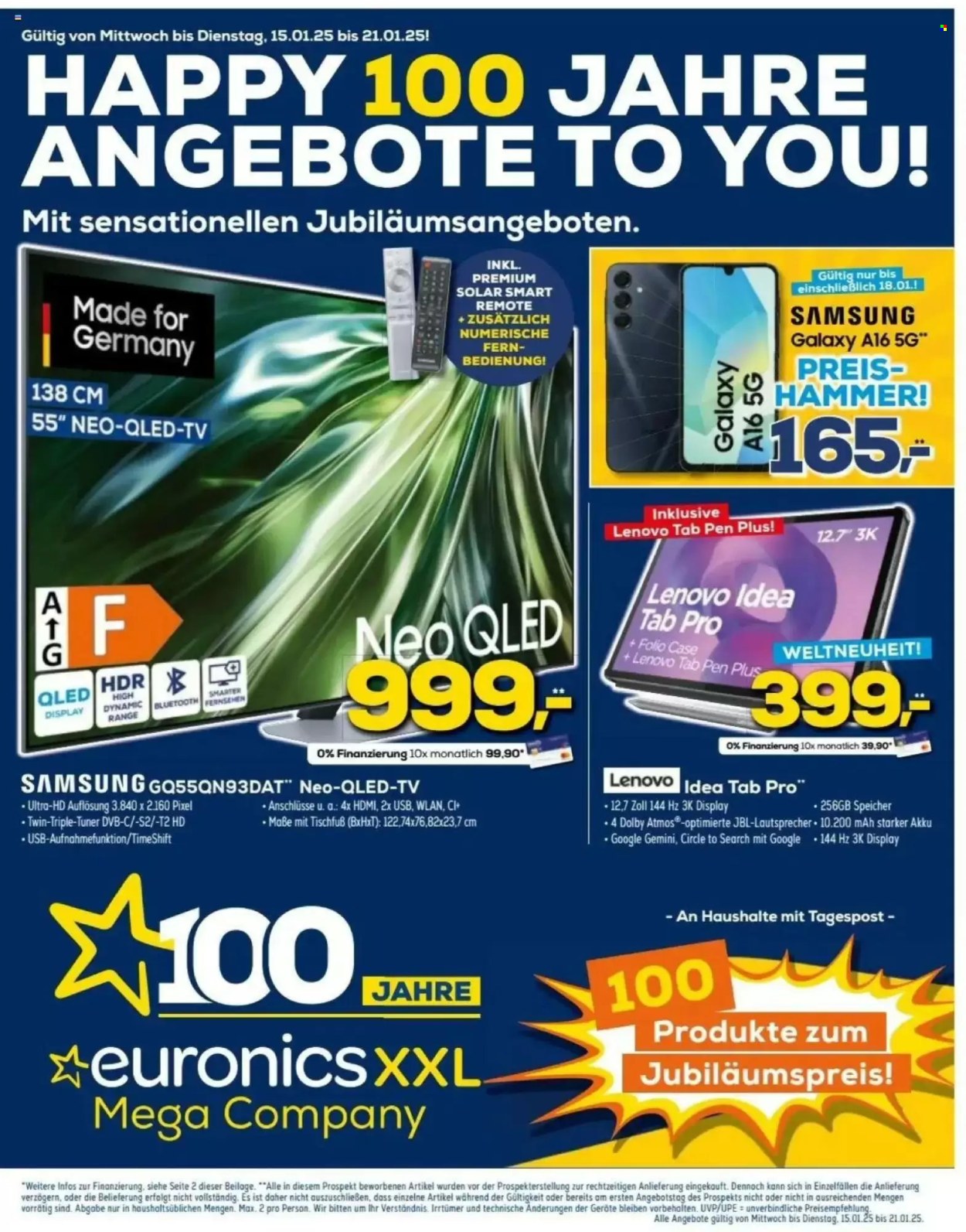 Euronics Prospekte  - 15.01.2025 - 21.01.2025. Seite 1