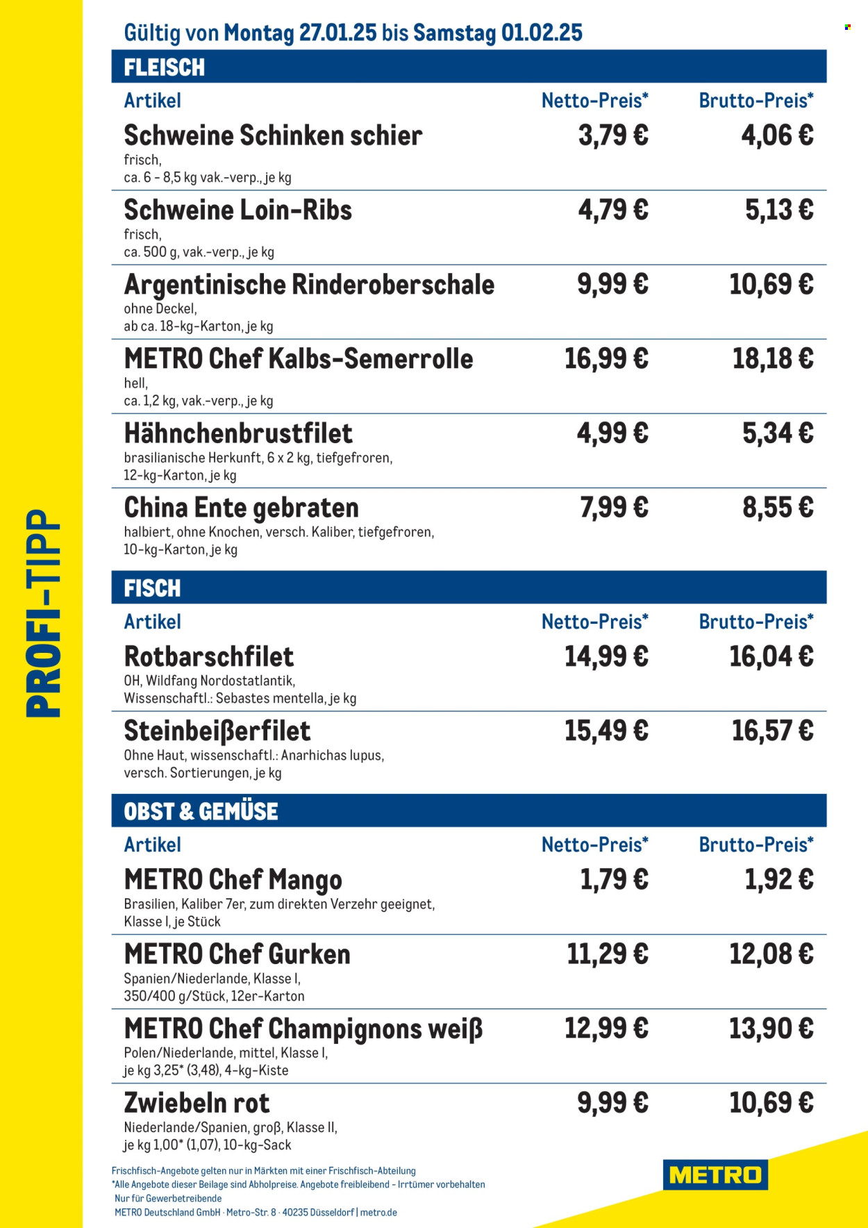 Metro Prospekte  - 27.01.2025 - 1.02.2025. Seite 1