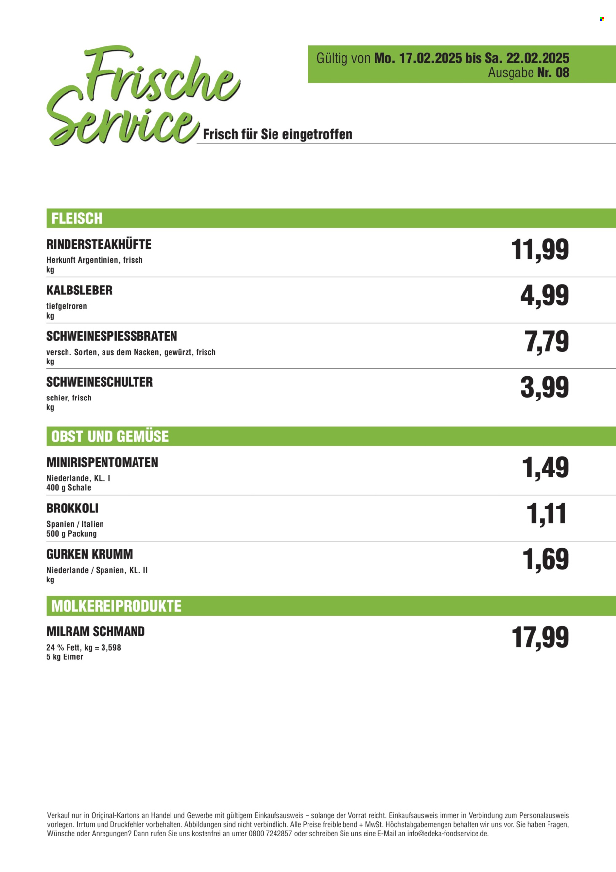 Handelshof Prospekte  - 17.02.2025 - 22.02.2025. Seite 1