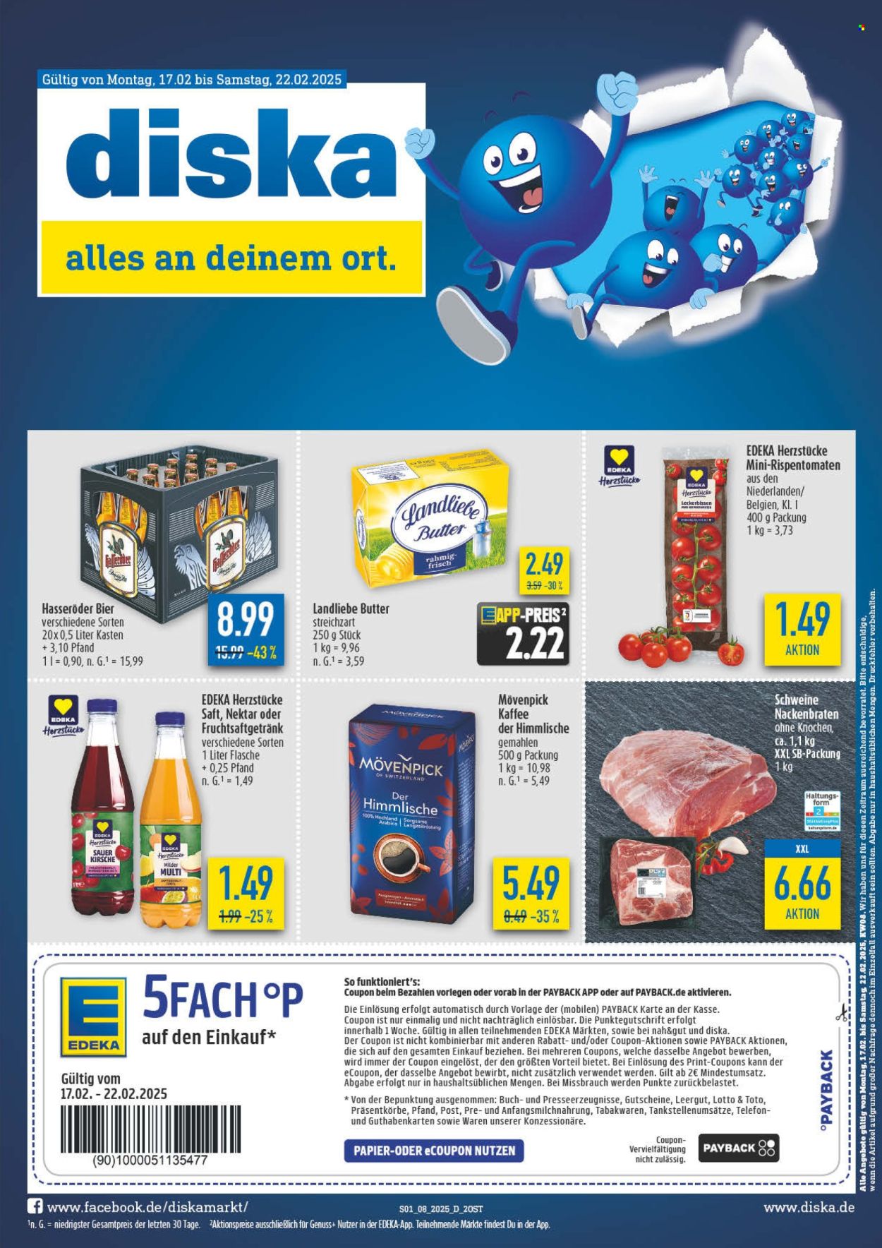 Diska Prospekte  - 17.02.2025 - 22.02.2025. Seite 1