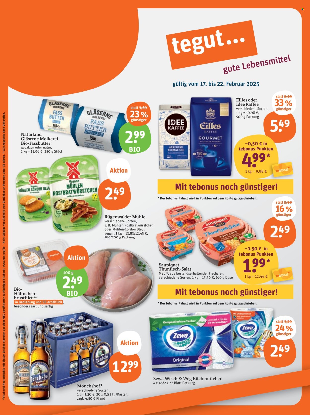 tegut... Prospekte  - 17.02.2025 - 22.02.2025. Seite 1