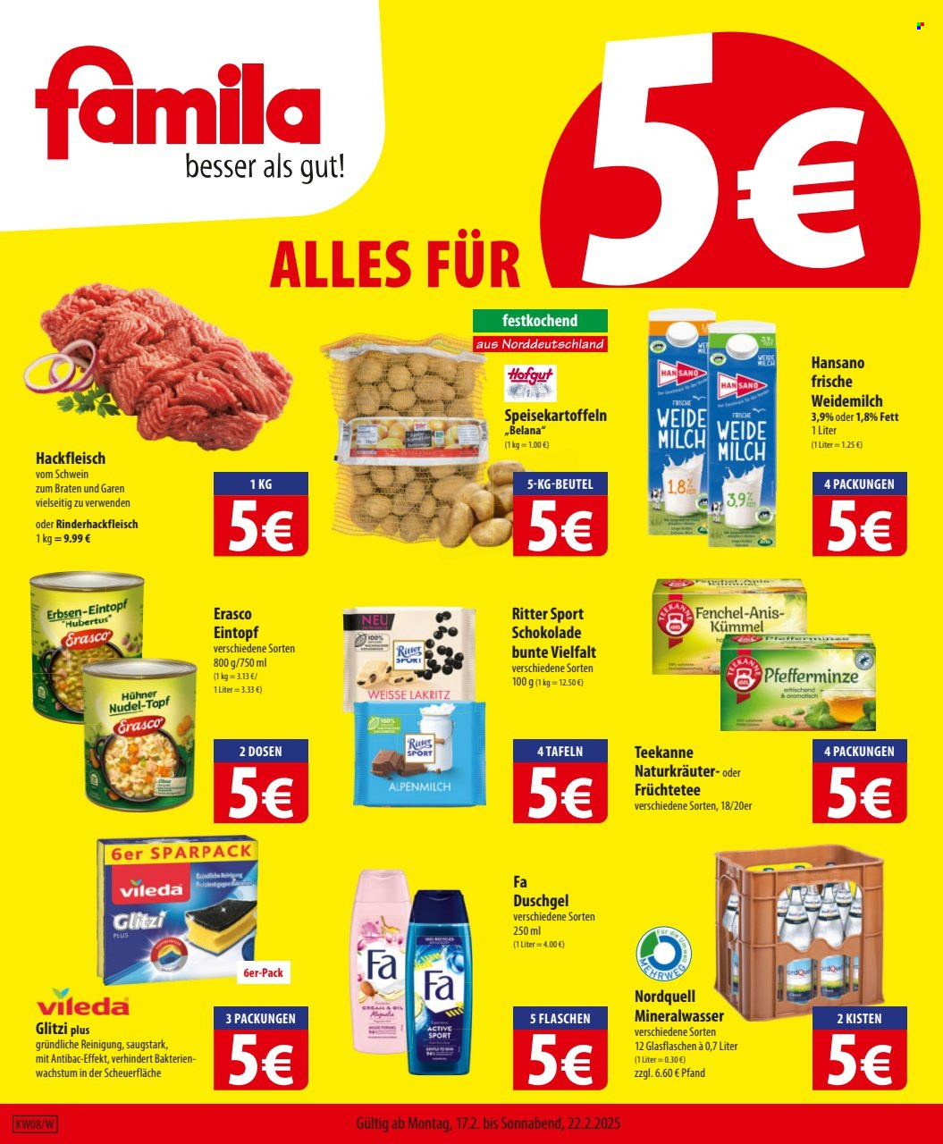 famila Prospekte  - 17.02.2025 - 22.02.2025. Seite 1