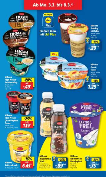 thumbnail - Milbona High Protein Grießpudding
