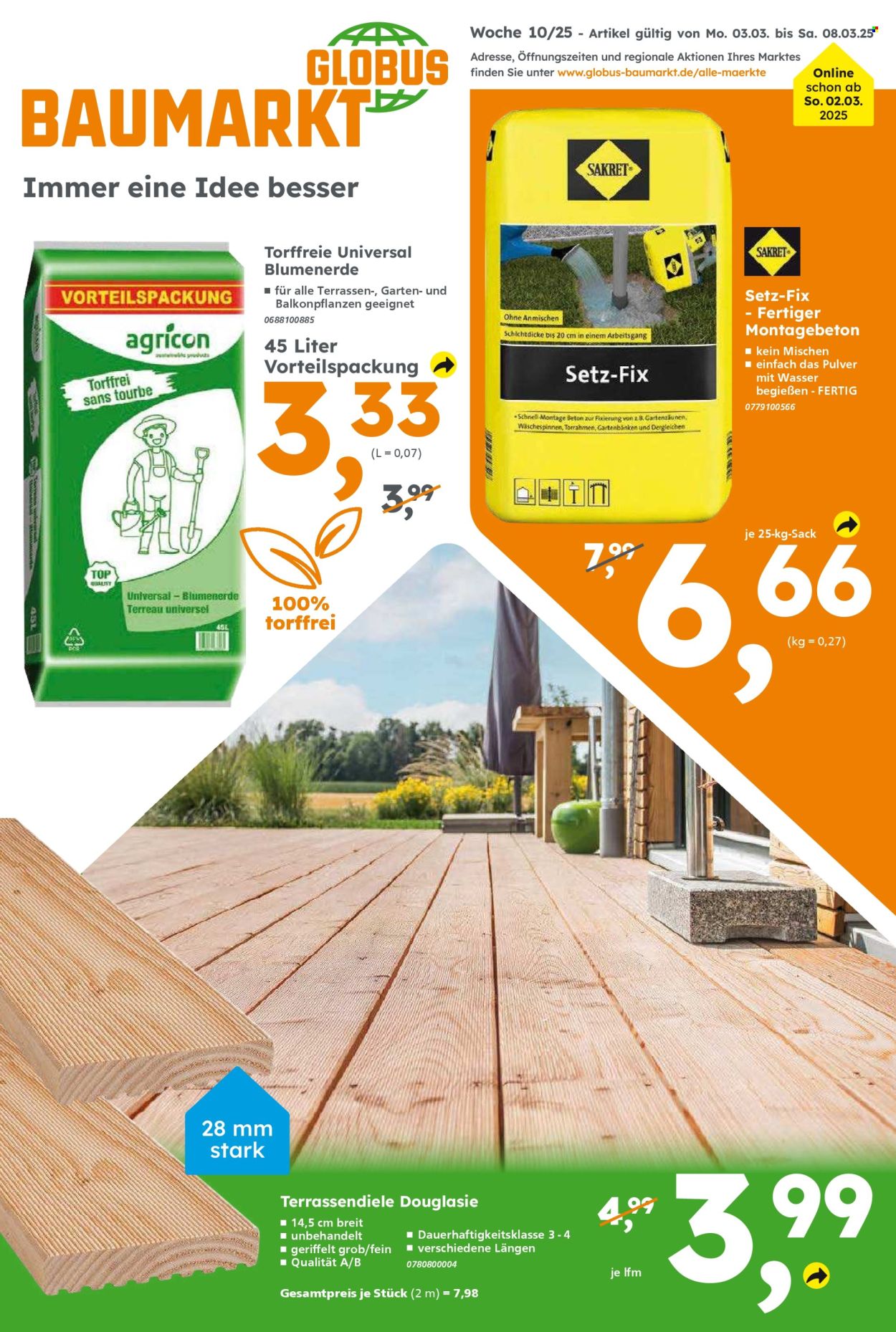 Globus Baumarkt Prospekte  - 3.03.2025 - 8.03.2025. Seite 1