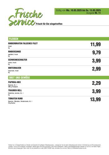 Prospekte Handelshof - 10.03.2025 - 15.03.2025.