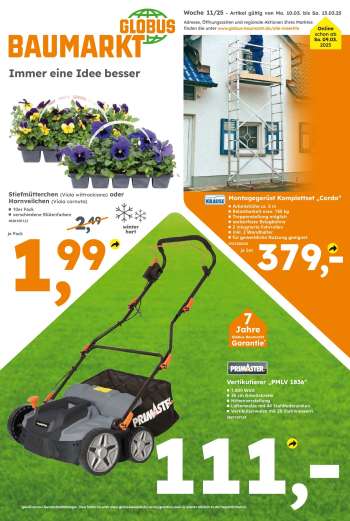 Prospekte Globus Baumarkt - 10.03.2025 - 15.03.2025.