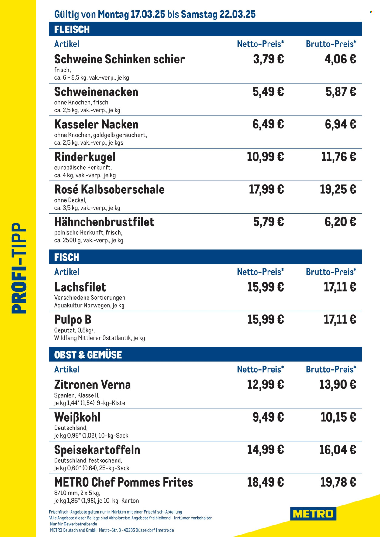 Metro Prospekte  - 17.03.2025 - 22.03.2025. Seite 1