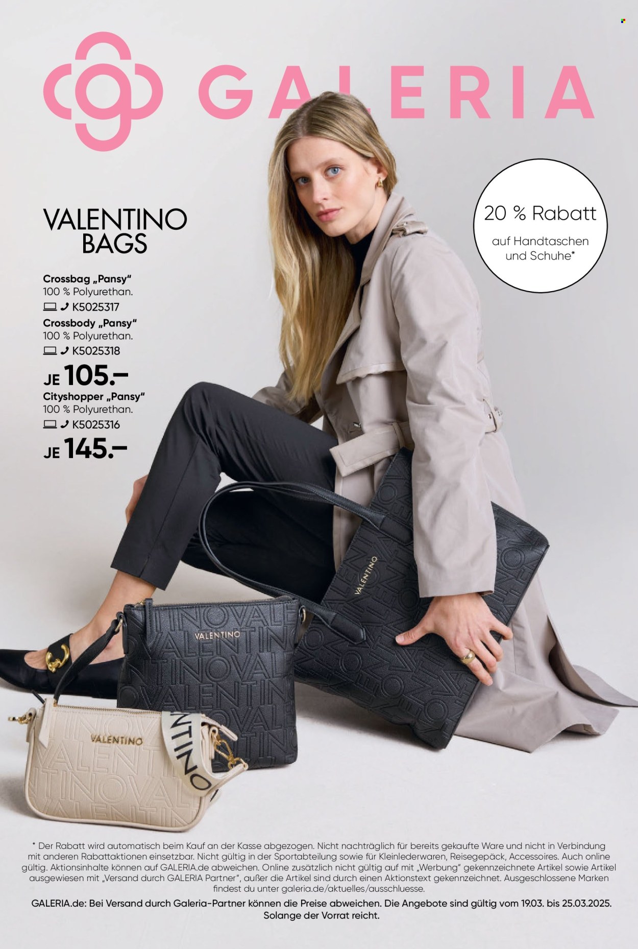 GALERIA Karstadt Kaufhof Prospekte  - 19.03.2025 - 25.03.2025. Seite 1