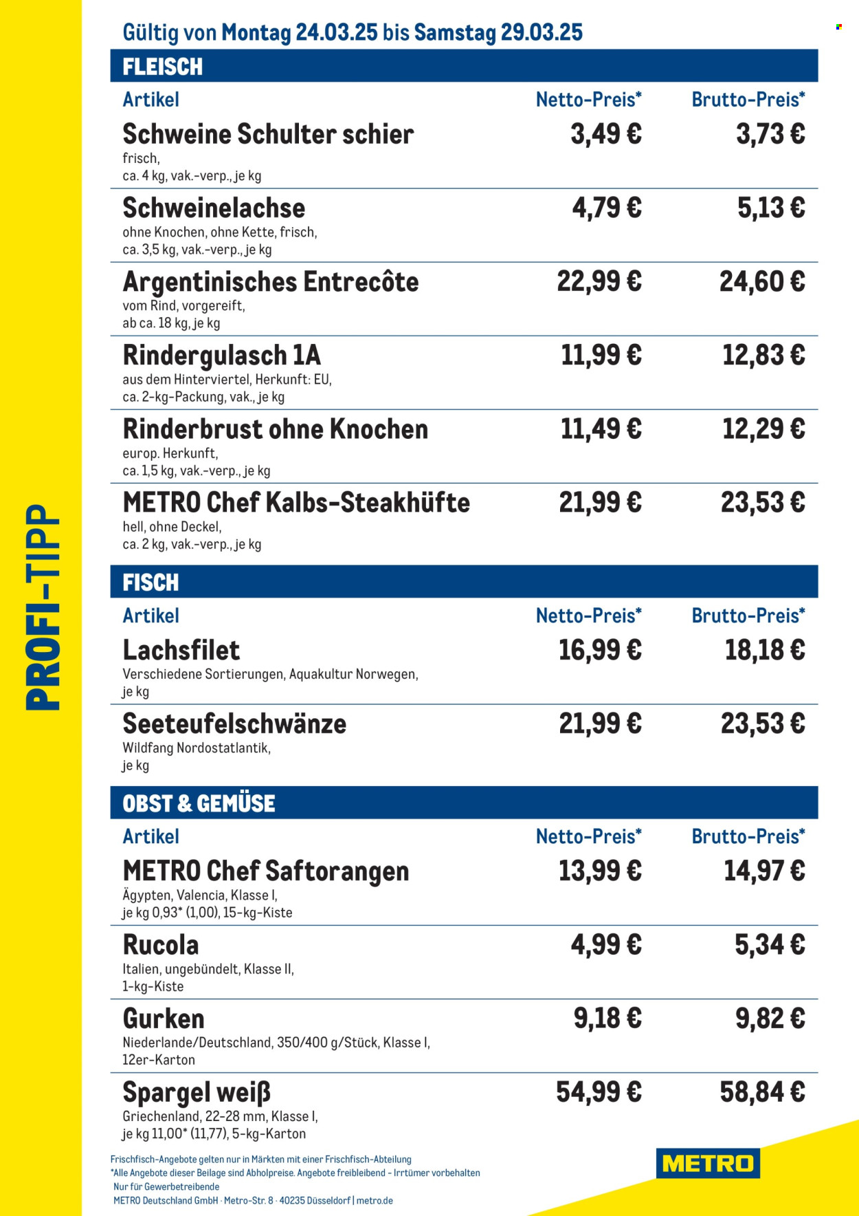 Metro Prospekte  - 24.03.2025 - 29.03.2025. Seite 1