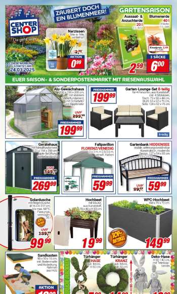 Prospekte CENTERSHOP - 24.03.2025 - 29.03.2025.