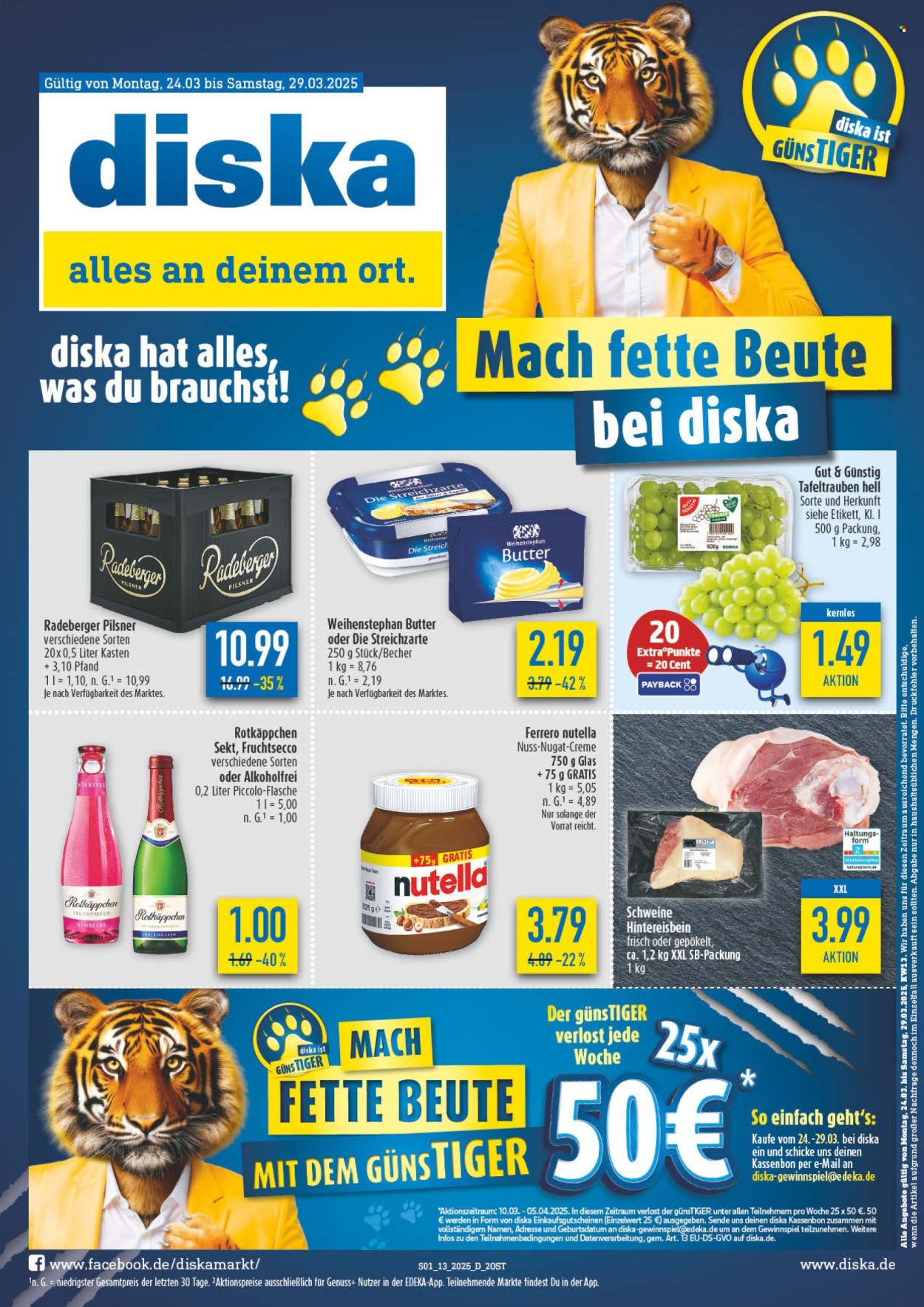 Diska Prospekte  - 24.03.2025 - 29.03.2025. Seite 1