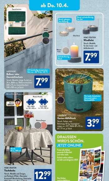 thumbnail - GARDENLINE Balkon- oder Zaunsichtschutz