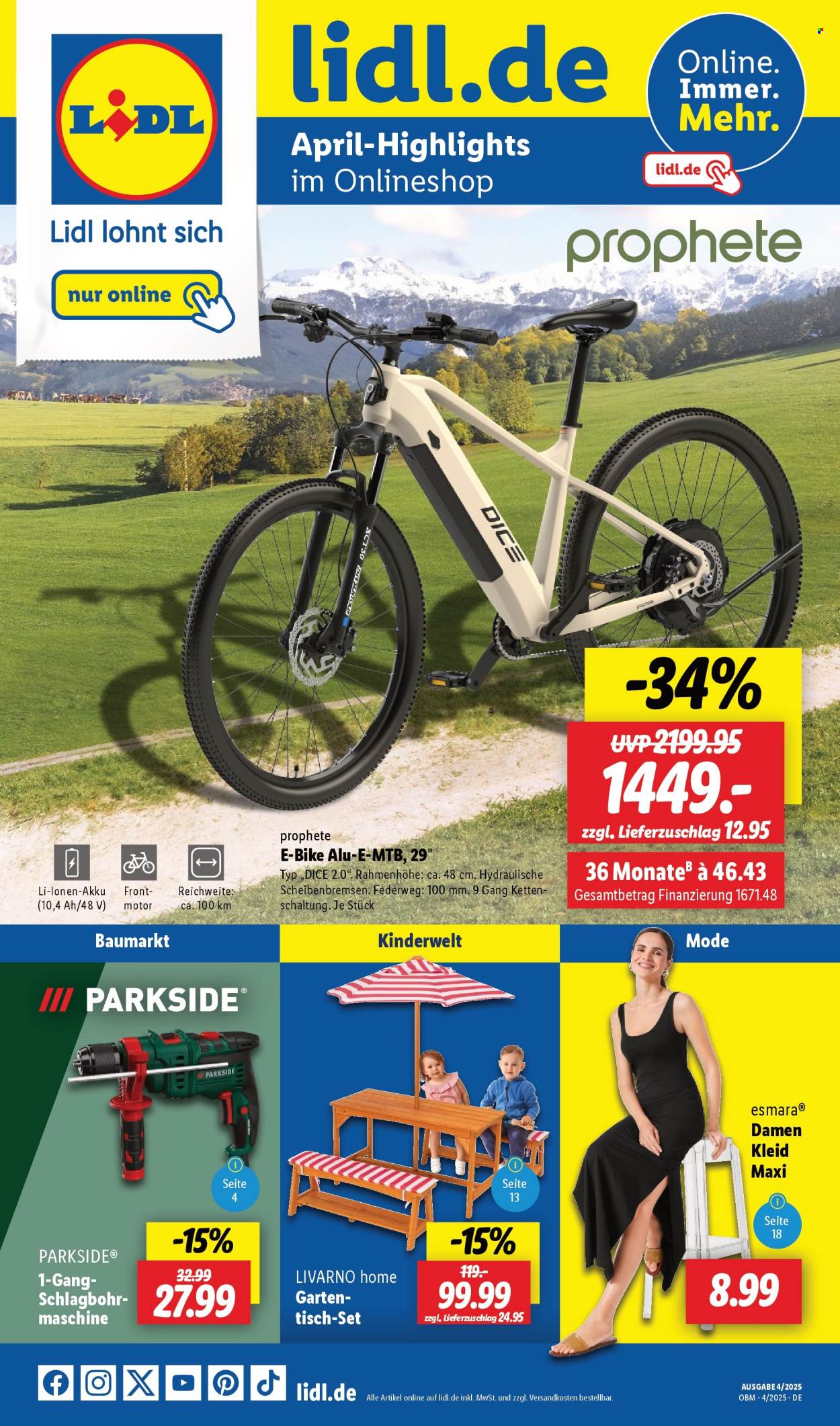 Lidl Prospekte  - 1.04.2025 - 30.04.2025. Seite 1
