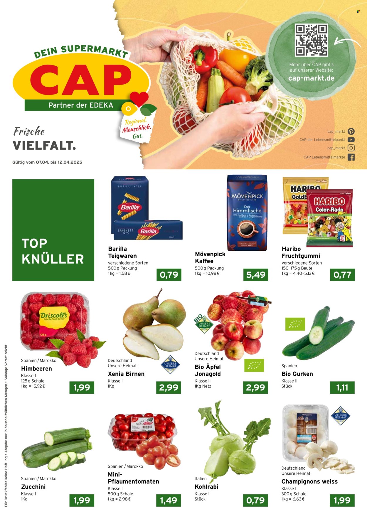 CAP-Markt Prospekte  - 7.04.2025 - 12.04.2025. Seite 1
