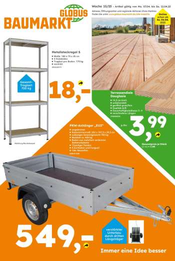 Prospekte Globus Baumarkt - 7.04.2025 - 12.04.2025.