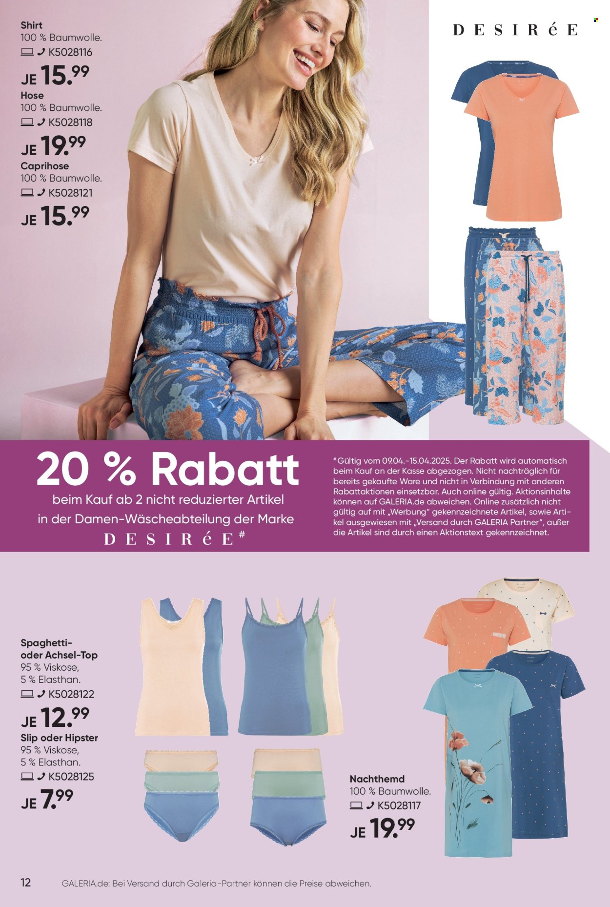 GALERIA Karstadt Kaufhof Prospekte  - 9.04.2025 - 15.04.2025. Seite 12