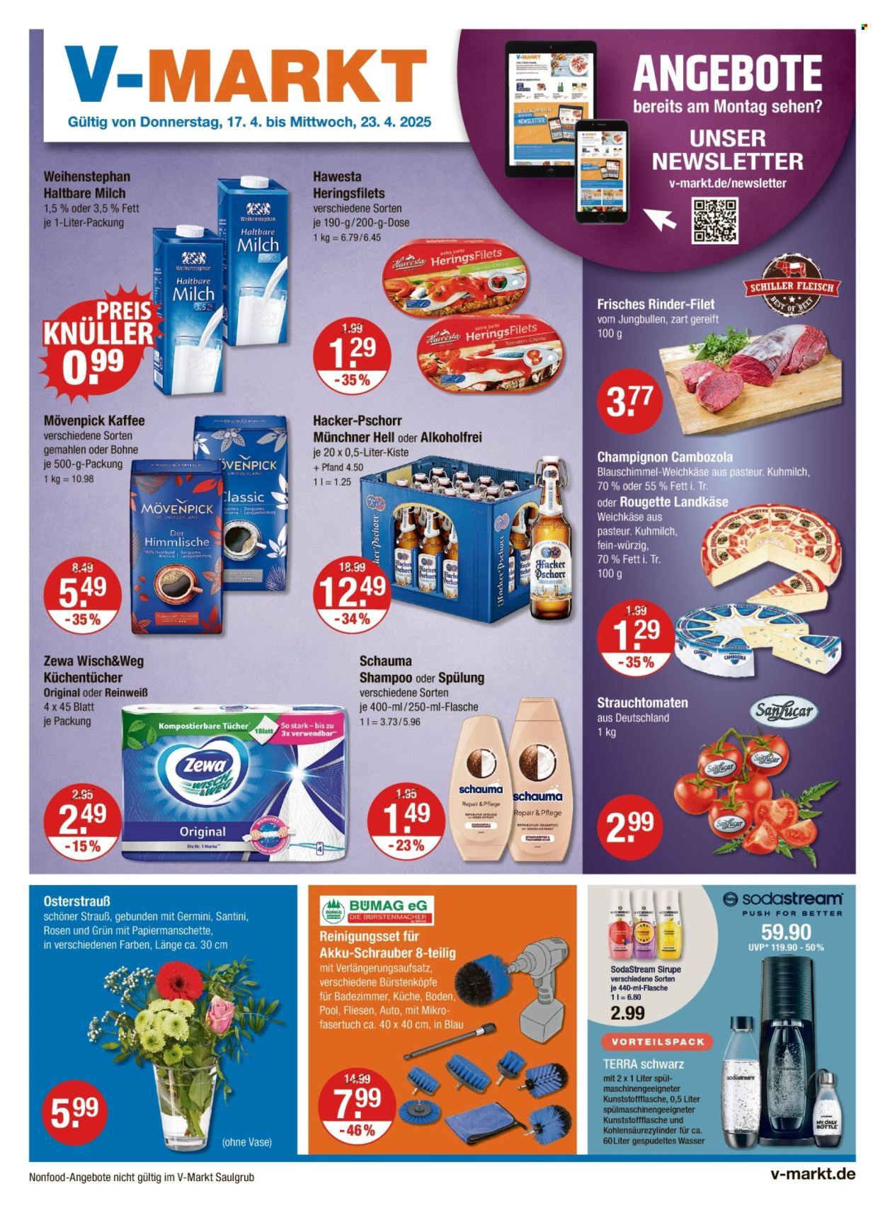 V-Markt Prospekte  - 17.04.2025 - 23.04.2025. Seite 1