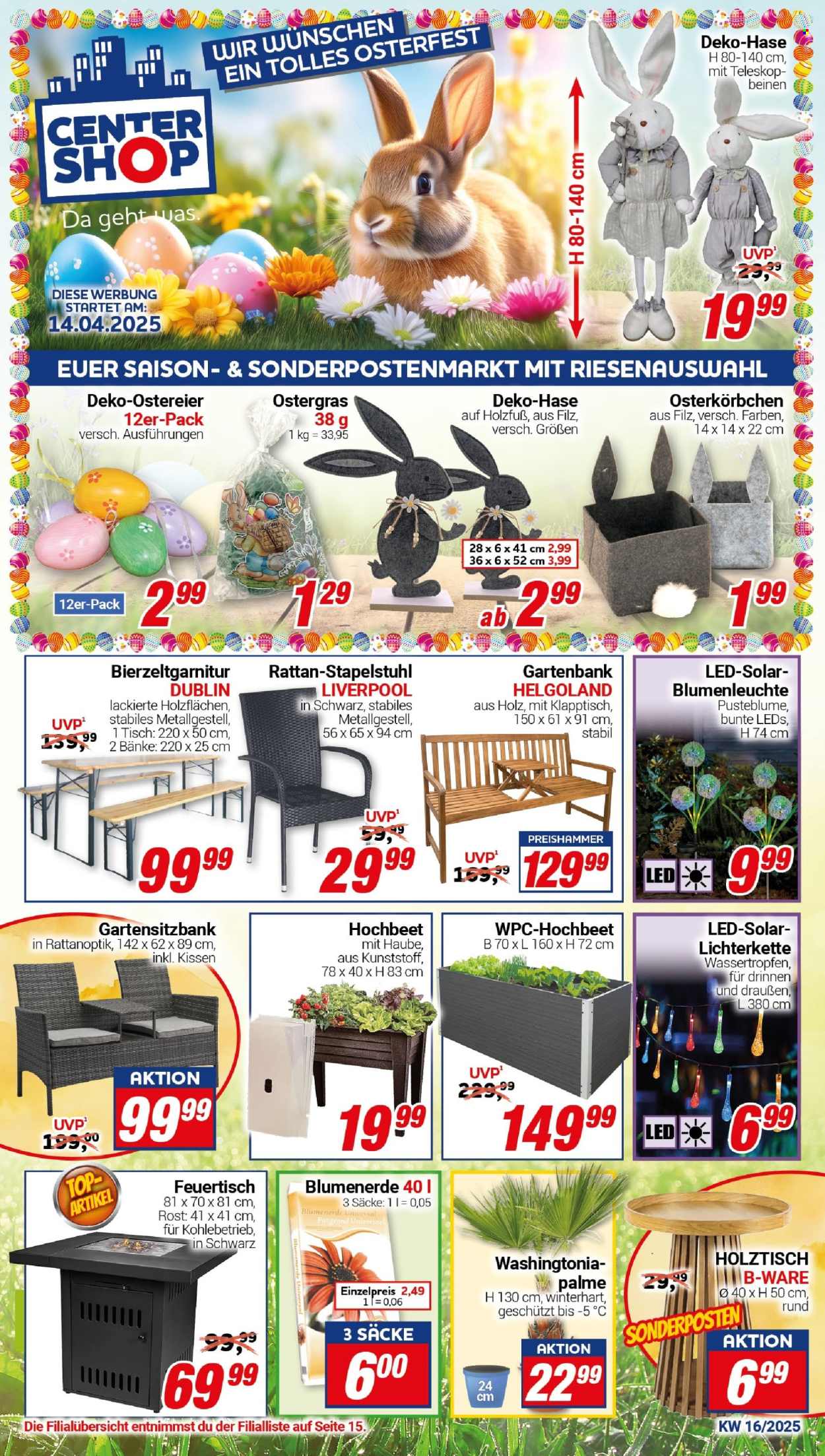 CENTERSHOP Prospekte  - 14.04.2025 - 19.04.2025. Seite 1
