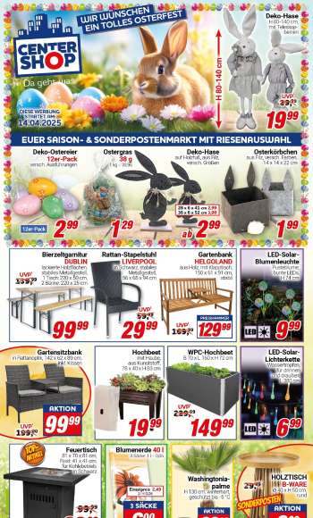 Prospekte CENTERSHOP - 14.04.2025 - 19.04.2025.