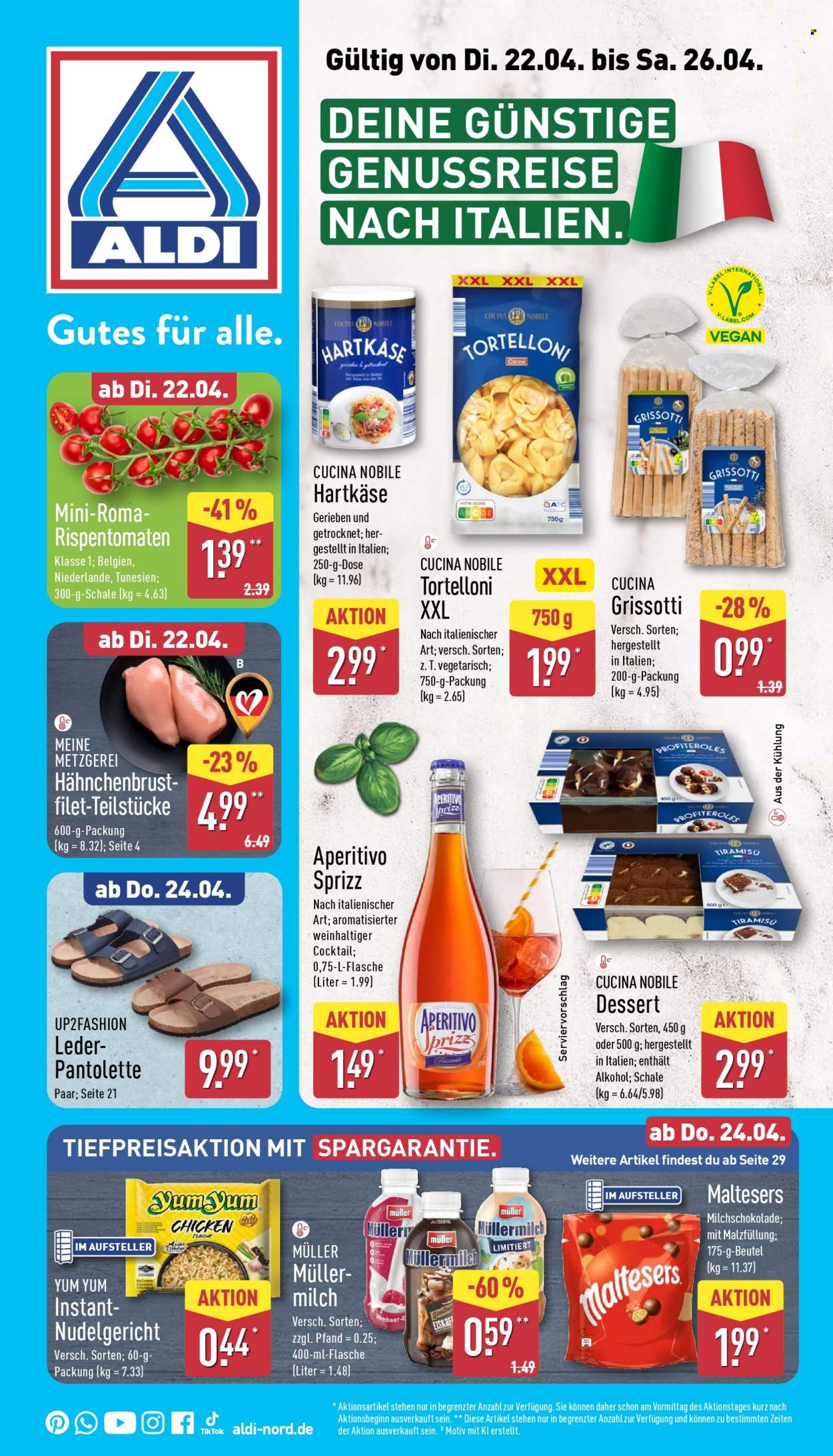 ALDI Nord Prospekte  - 22.04.2025 - 26.04.2025. Seite 1