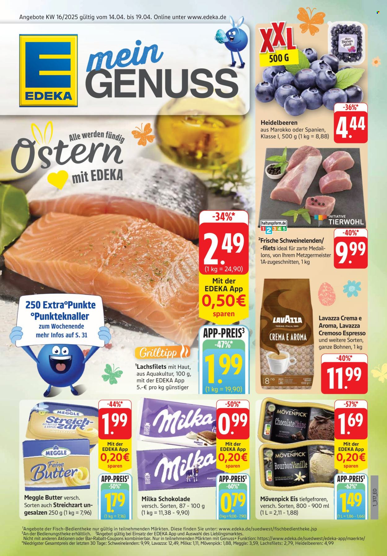 Edeka Prospekte  - 14.04.2025 - 19.04.2025. Seite 1
