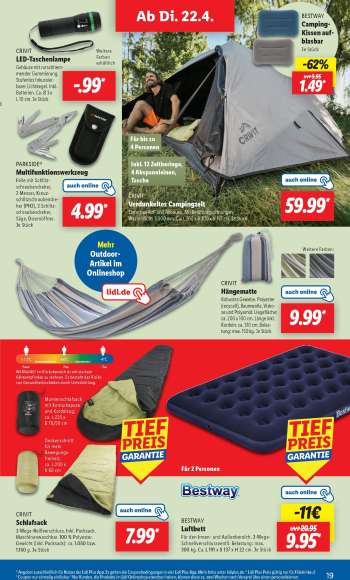 thumbnail - BESTWAY Camping-Kissen aufblasbar
