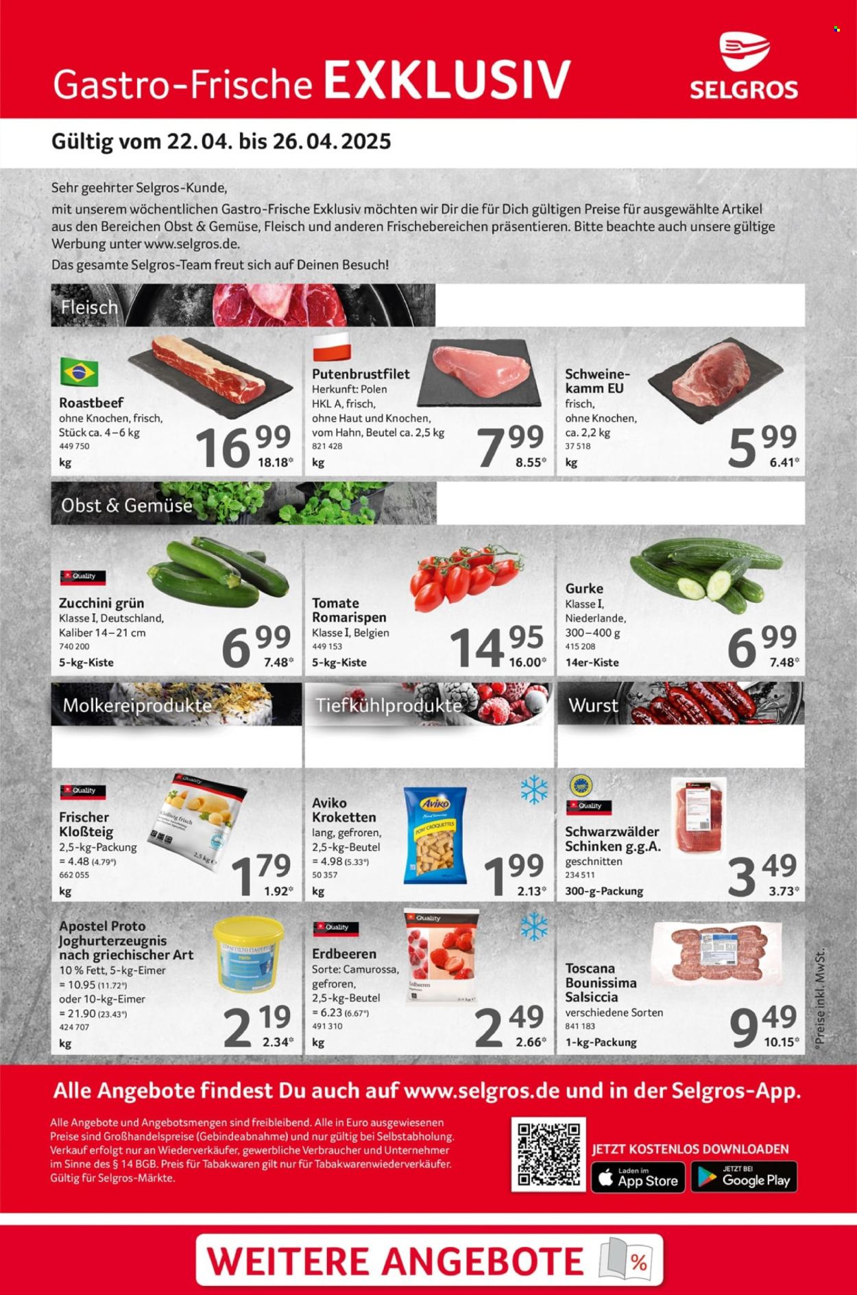 Selgros Prospekte  - 22.04.2025 - 26.04.2025. Seite 1