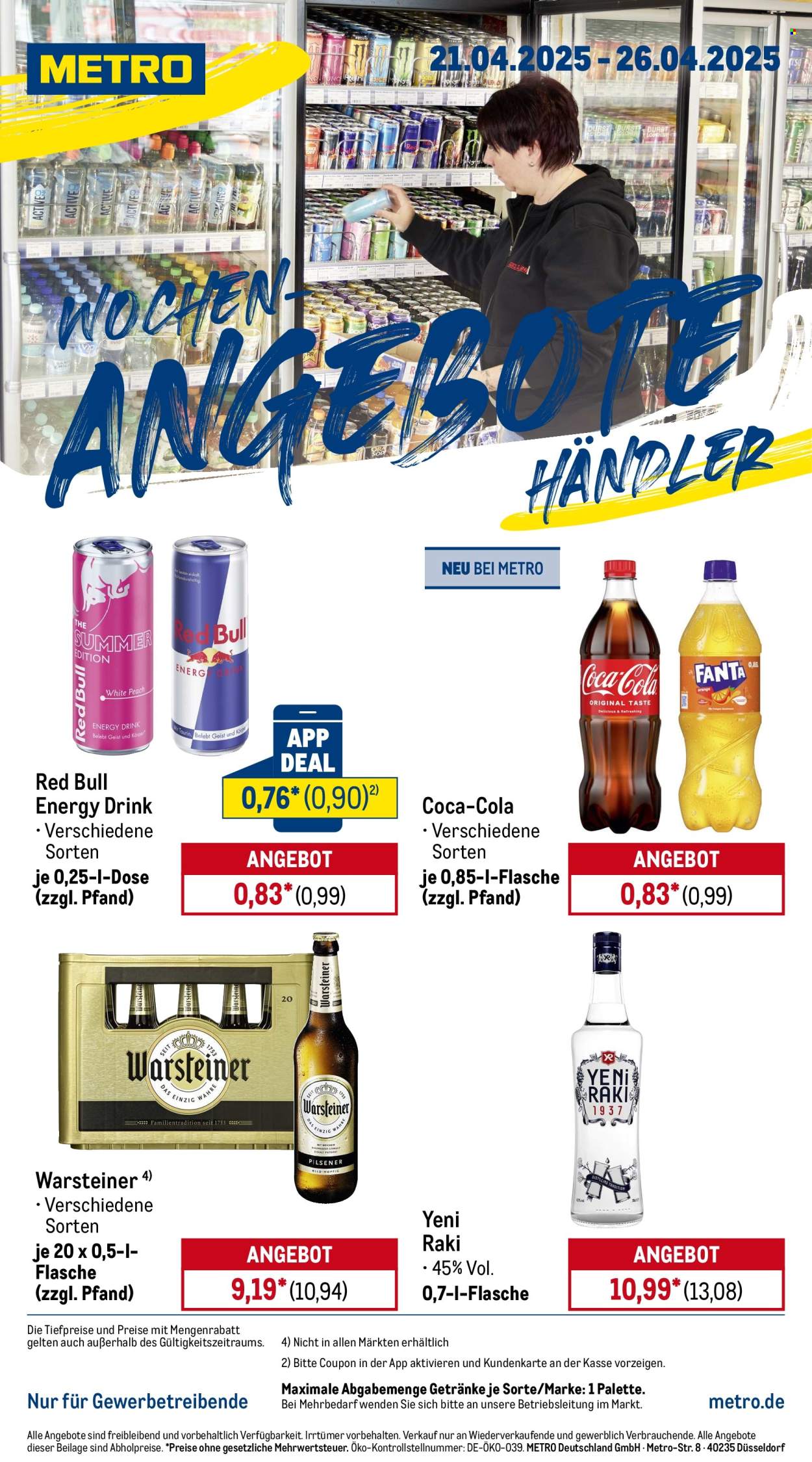 Metro Prospekte  - 21.04.2025 - 26.04.2025. Seite 1