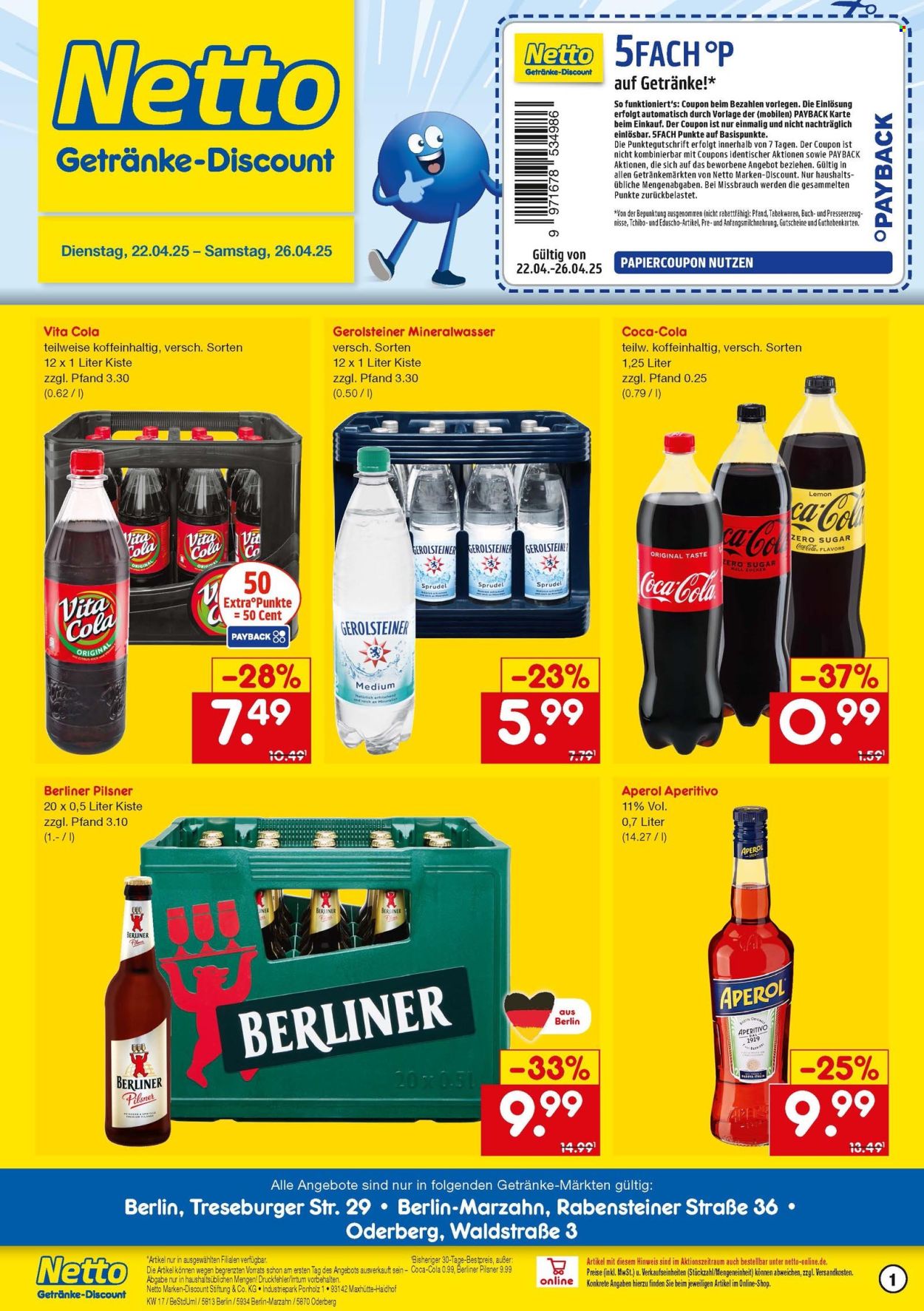 Netto Marken-Discount Prospekte  - 22.04.2025 - 26.04.2025. Seite 1