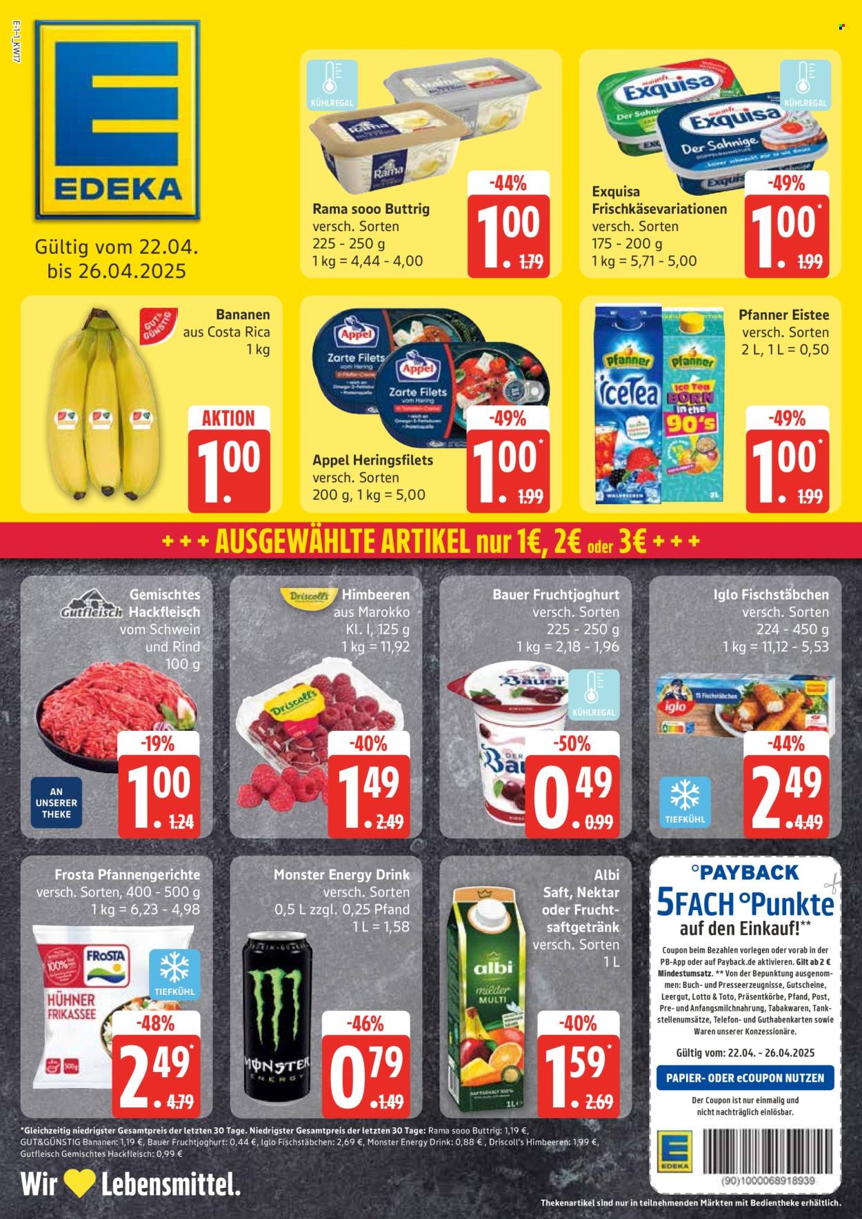 Edeka Prospekte  - 22.04.2025 - 26.04.2025. Seite 1