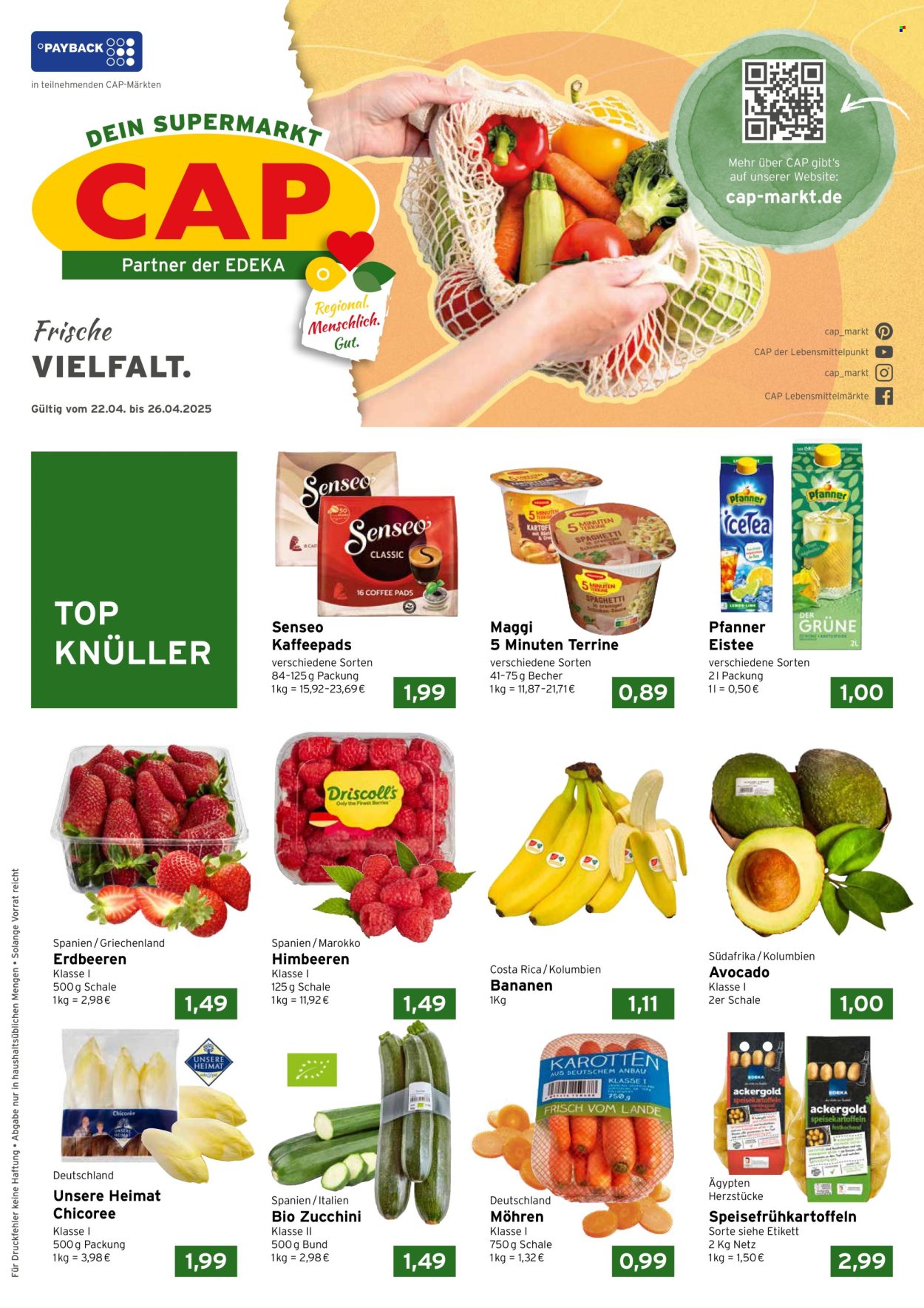 CAP-Markt Prospekte  - 22.04.2025 - 26.04.2025. Seite 1