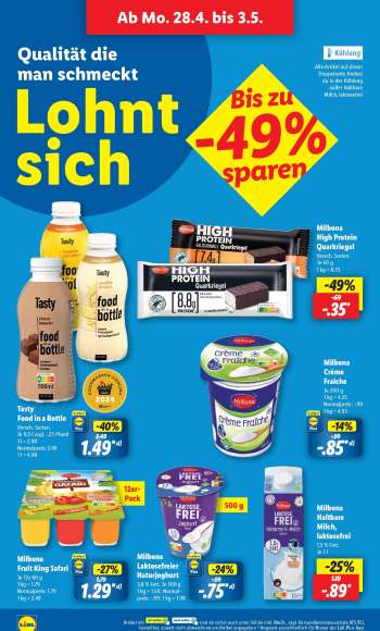thumbnail - Milbona High Protein Quarkriegel
