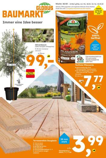 Prospekte Globus Baumarkt - 28.04.2025 - 3.05.2025.