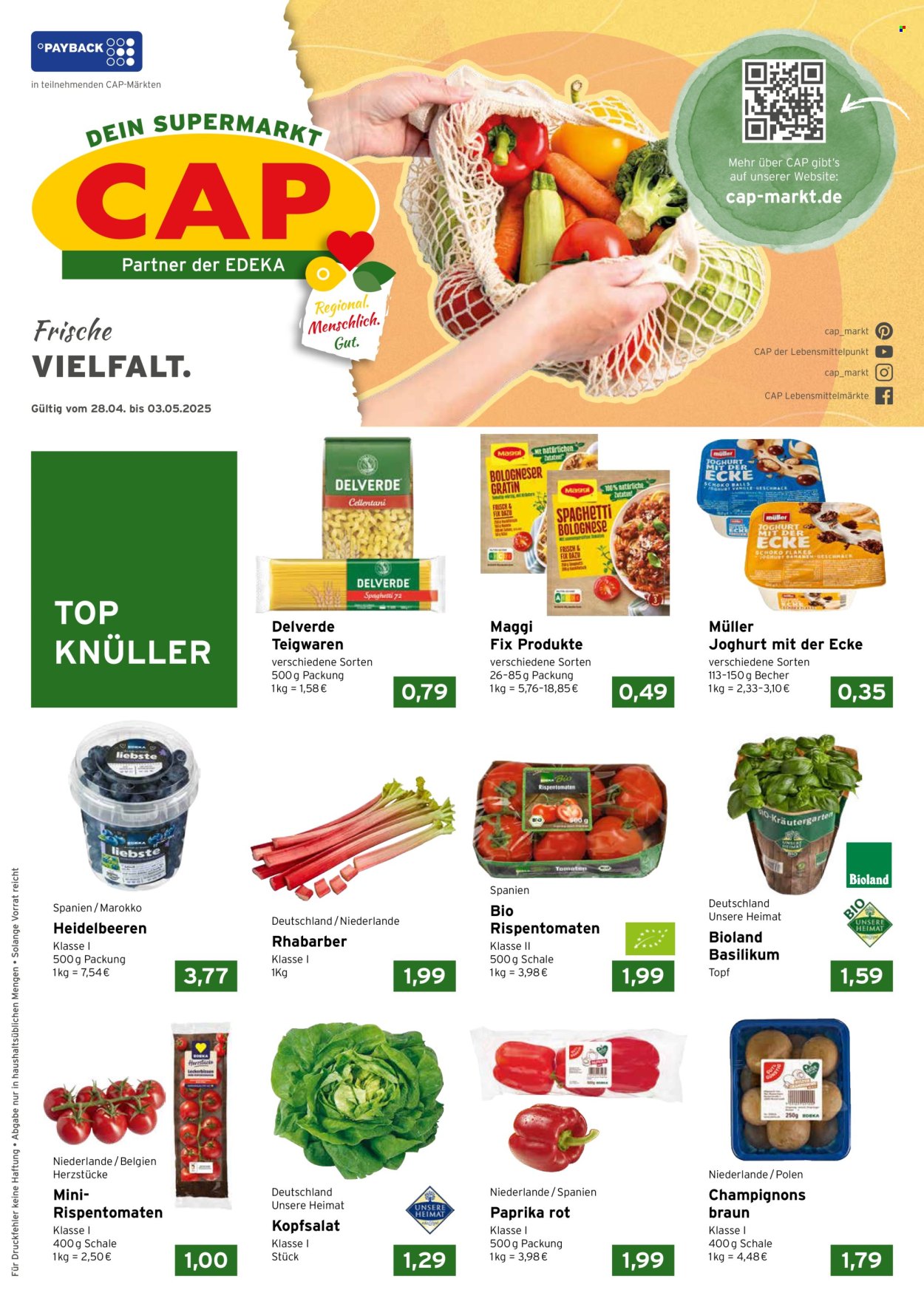 CAP-Markt Prospekte  - 28.04.2025 - 3.05.2025. Seite 1