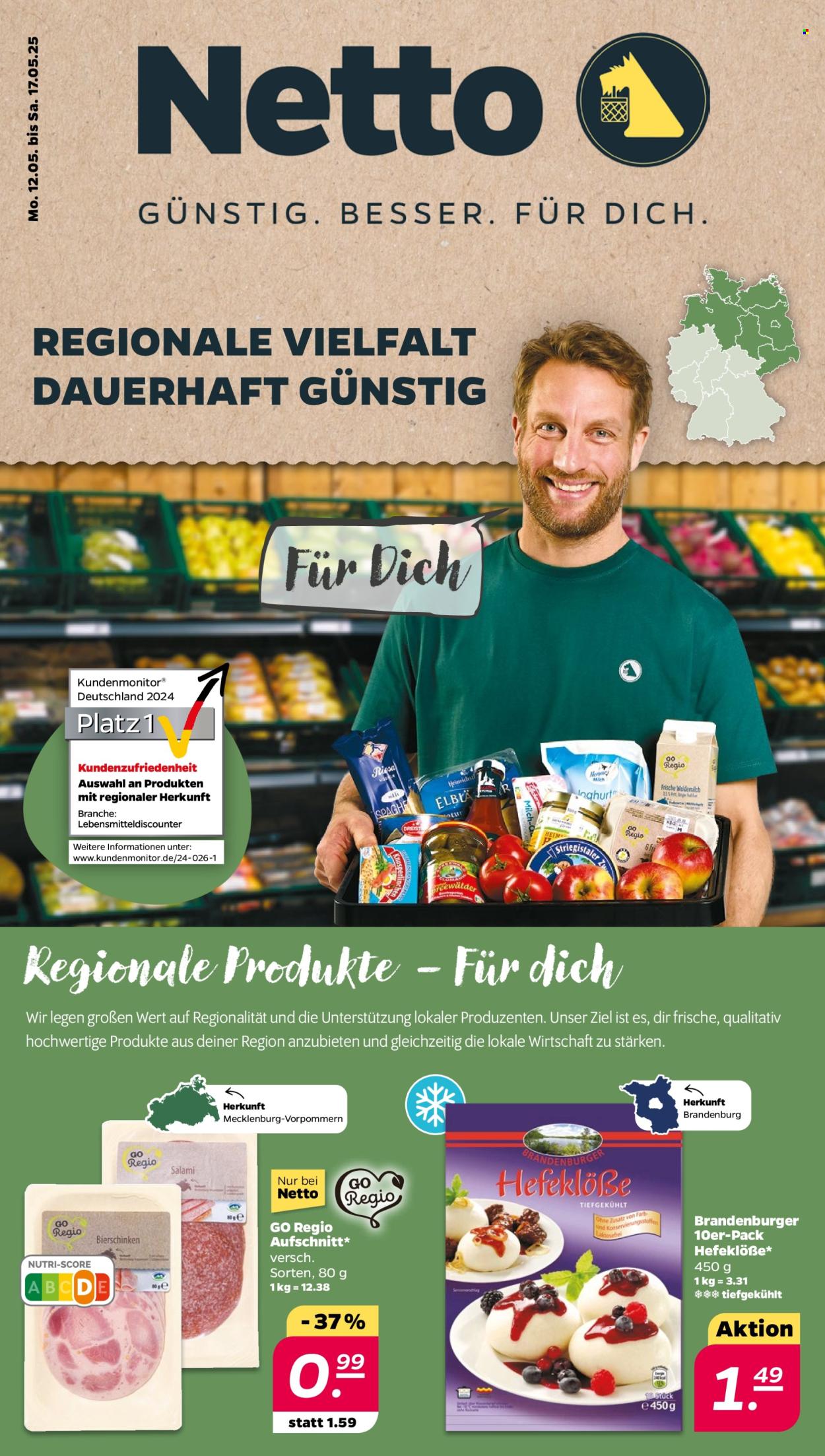 Netto Prospekte  - 12.05.2025 - 17.05.2025. Seite 1