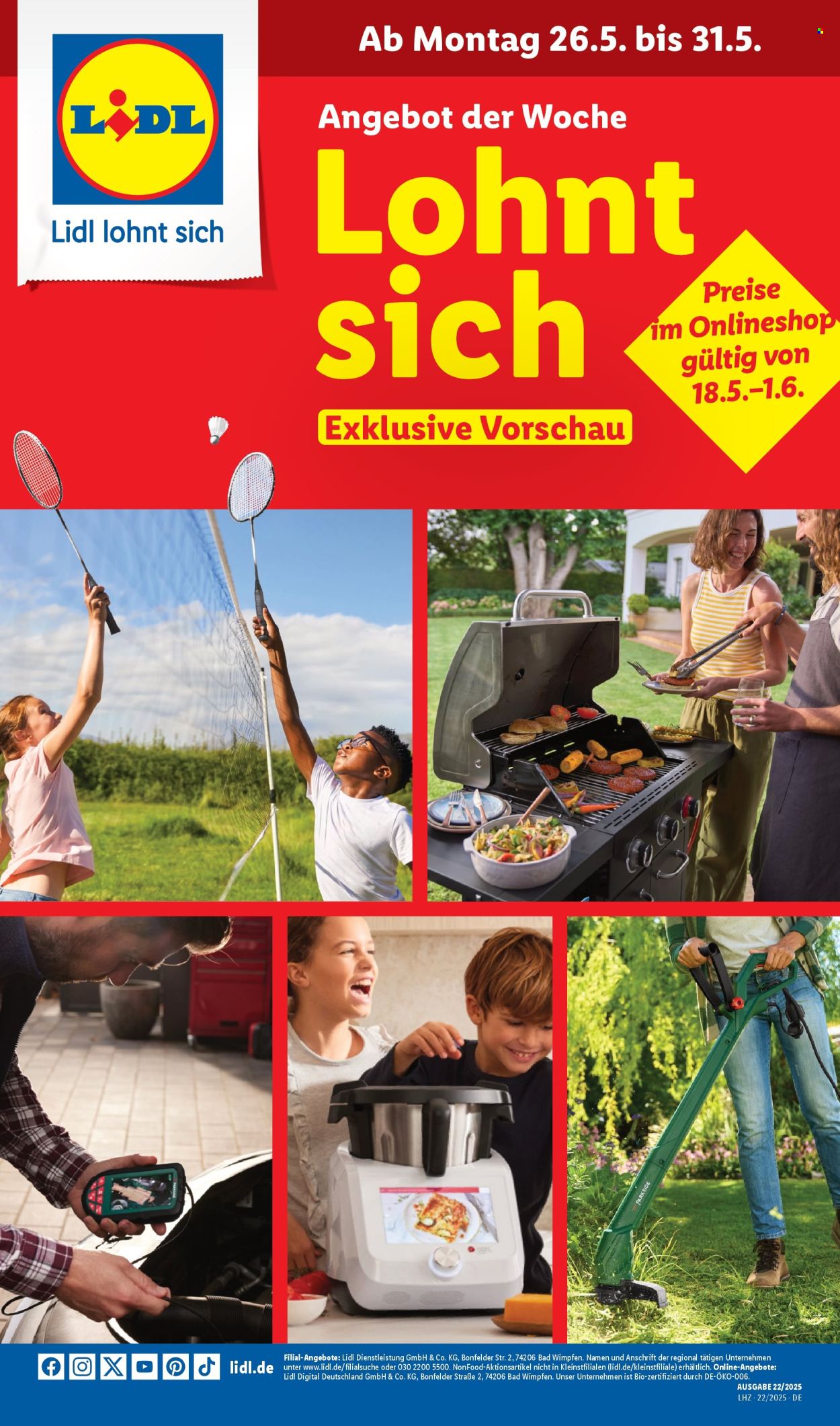 Lidl Prospekte  - 26.05.2025 - 31.05.2025. Seite 1