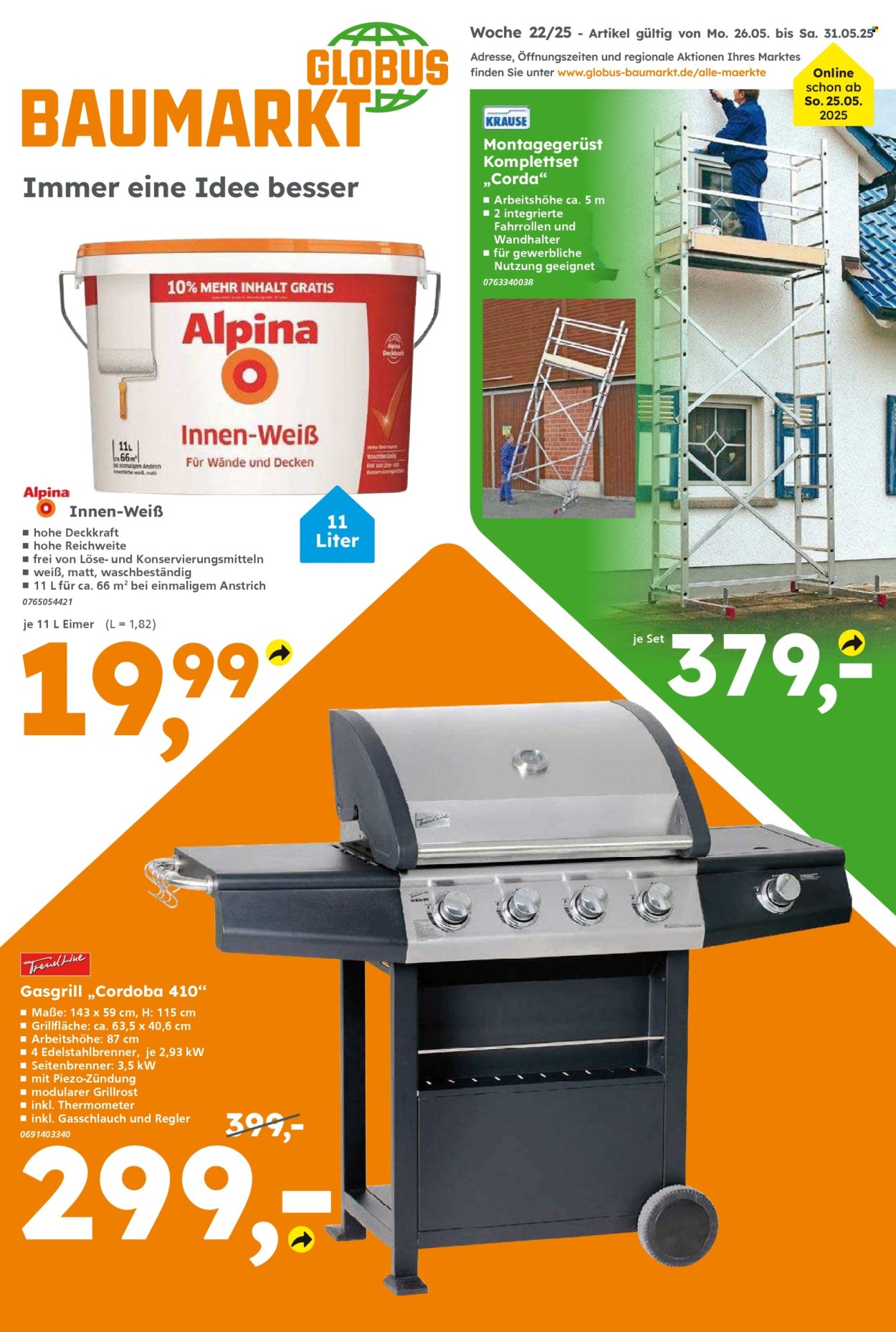 Globus Baumarkt Prospekte  - 26.05.2025 - 31.05.2025. Seite 1