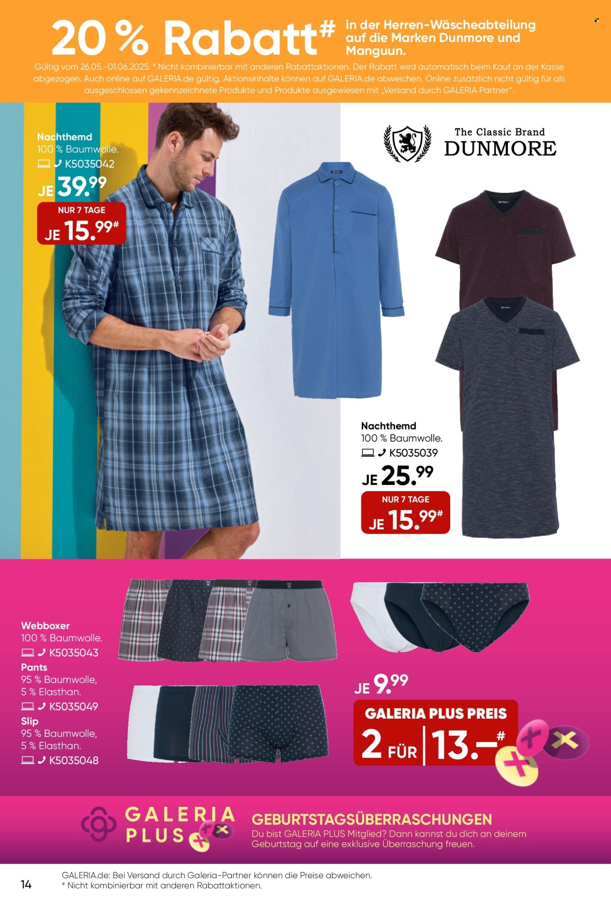 GALERIA Karstadt Kaufhof Prospekte  - 26.05.2025 - 1.06.2025. Seite 14
